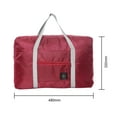 thumbnail image 2 of Bolsas de viaje plegables e impermeables de color liso, bolsa de equipaje portátil Bolsa (Borgoña), 2 of 6