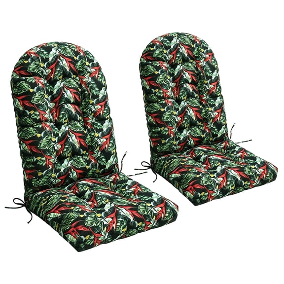PNP HWJIAJU Knights Adirondack Outdoor Seating Cushions, Rocking Chair Cushion Water Resistant, Fade Resistant, 2 Count Flower-Green