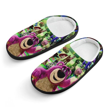 

Toy Story Slippers for Kids Cute Soft Plush Anti-slip Fluffy Fuzzy House Slippers Warm Soft Plush Non-Slip Indoor Outdoor Slip-on Shoes for Boys Girls