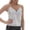 Light Gray, variant on Shiny Metallic Crop Camisole Tops for Women V Neck Spaghetti Strap Sparkly Holographic Cami Tank Tops Disco Party Clubwear