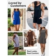 thumbnail image 4 of Anygrew Rompers for Women Casual Short Sleeve Oversized Athletic Workout Reversible Hot Shot Tee Romper Deep Pockets, 4 of 6