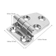 thumbnail image 3 of Miangastore Cabinet Door Hinges Silver 2Set 5.4x3.7cm Entrances Door Hardware, 3 of 8