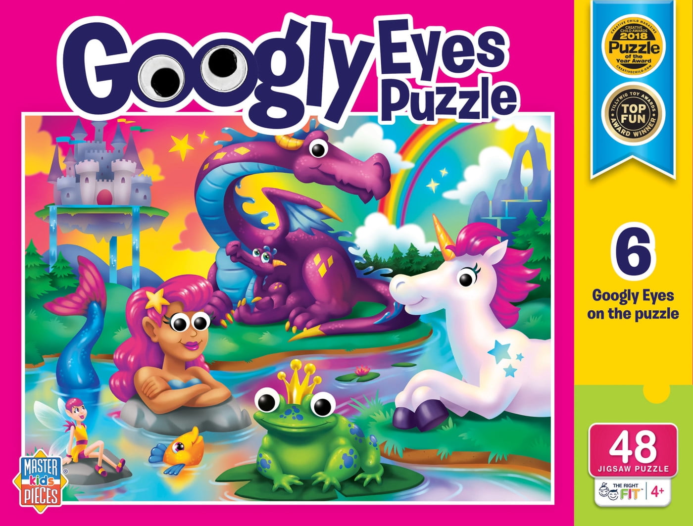 MasterPieces Kids Funny Jigsaw Puzzle - Fantasy Friends Googly Eyes 48 Pc