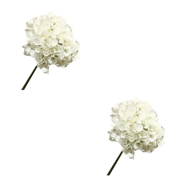 Ounissouiy Hortensia artificial Seda Bonsai Decoración Flores Ramo Boda Blanco 2Conjunto