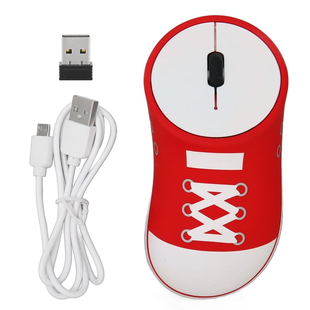 Canvas Shoes Wireless Mouse,2.4G Shoe Wireless Mouse Slim Optical Mice Cute Wireless Mouse Ultimate Comfort