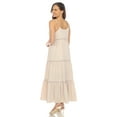 thumbnail image 3 of White Mark Robe Maxi Babydoll à Étages pour Femmes à Encolure Dégagée et Taille Empire, 3 of 6