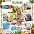 thumbnail image 4 of Silicone Sandwich Container Reusable Food Storage Box for Sandwiches Fruit Snacks Leak Resistant Lunch Box with Lid, 4 of 4