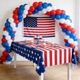 thumbnail image 4 of Hometravel Patriotic Plastic Tablecloth, American Flag Design Table Cover for Indoor and Outdoor Use, Water-Resistant and Easy-Clean Table Protection for Parties, Picnics, Events, 4 of 6