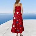 thumbnail image 3 of Women's Summer Casual Dress: Independence Day Themed Sleeveless Pocket Sundress, Flowy Beachwear with V-Neck Design, Perfect for Holiday Outfits and Daily Fashion,Red 2XL, 3 of 3