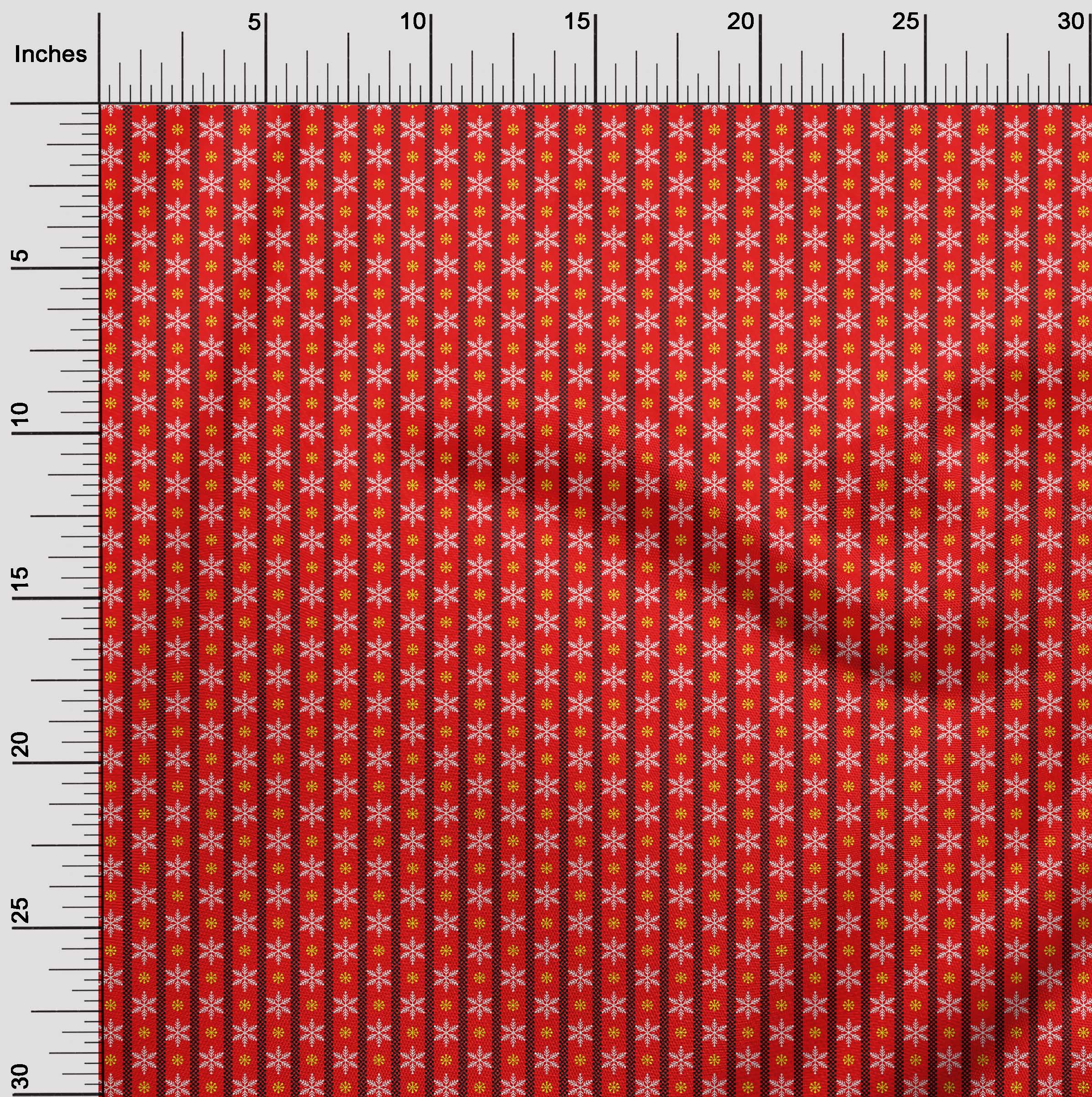 oneOone Cotton Silk Red Fabric Merry Christmas Sewing Craft Projects Fabric Prints By Yard 42 Inch Wide - L7