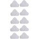 thumbnail image 1 of Paquete de 10 almohadillas de microfibra de repuesto para mopa de vapor H2O Mop X5 Triangular drag, 1 of 4