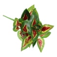 thumbnail image 3 of Uxcell Artificial Greenery Plants, 1 Pack with 7 Branches Green Plant with Faux Perilla Leaf Leaves Grass Stems for Home, Green Red, 3 of 6