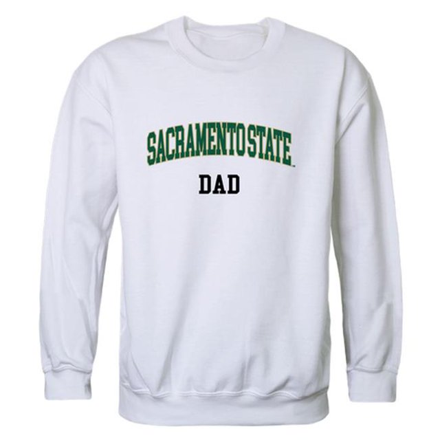 W Republic 562-231-WHT-02 Sweat-Shirt Col Rond en Molleton pour Hommes Sacramento State Hornets, Blanc - Moyen