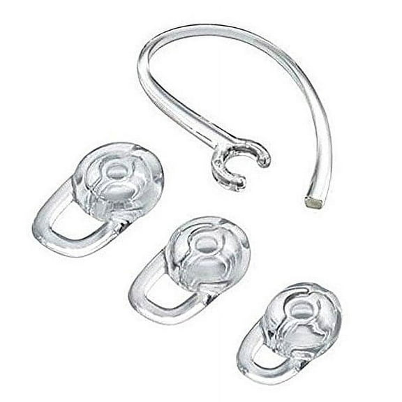Replacement Set: 1 Earhook and 3 S/M/L Eartips Compatible with Plantronics Explorer 80 110 120 500, Voyager 3200 3240 Edge, M25, M70,M90,M95,M100,M155,Marque 2 M165, Discovery 925 975 975SE Headsets