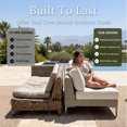 thumbnail image 5 of LayinSun 6-Piece Wicker Rattan Patio Furniture Set, Deep Seating Outdoor Modular Sectional Sofa Conversation Set with Thick Cushions for Lawn, Garden, 5 of 7