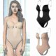 thumbnail image 1 of Women Plunging Deep V-neck Body Shaper Strapless Backless Bodysuit Shapewear U Plunge Seamless Thong Full Bodysuits, 1 of 4