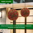 thumbnail image 2 of IDEALHOUSE 40CM Red Artificial Rose Flower Ball 2 Pack, Hanging Topiary Plant Balls with Chain, Faux Rose Floral Decor, Decorative PE Sphere, Wedding, Party, Home, Balcony, Outdoor, 2 of 7