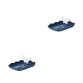 thumbnail image 3 of Transemion Pot Lid Holder with Tray Nonslip Kitchen Multi-purpose Organizer Spatula Pan Stand Cabinet Storage Rack Household Blue 2Set, 3 of 6