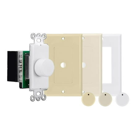 UPC: 0889028123140 | Monoprice 70 Volt Rotary in-Wall Inline Speaker Volume Control  100-Watt  11 Volume Positions  Supports up 12 AWG  to Use with 70 Volt Music Systems