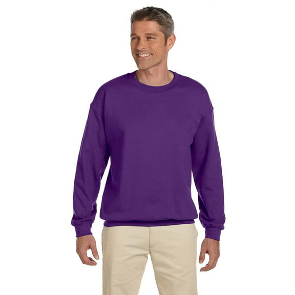 The Gildan Adult Heavy Blend 8 oz, 50/50 Fleece Crew - PURPLE - L
