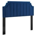 thumbnail image 2 of Modway Alyona Channel Tufted Performance Velvet King/California King Headboard in Navy, 2 of 10