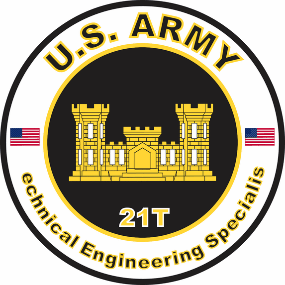 3.8 Inch U.S. Army MOS 21T Technical Engineering Specialist