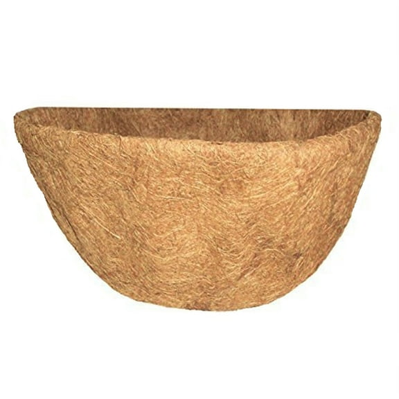 Gardener Select Half-Round Coco Liner for Outdoor Wall Baskets & Planters, 18" (Pack of 1)
