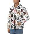 thumbnail image 3 of Uemuo Hip Hop Dog for Men's Fashion Full-zip Hoodies & Sweatshirts with Kangaroo Pocket, Zip-up Hooded Sweatshirt, Moisture Wicking & Breathable-X-Large, 3 of 5