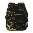 thumbnail image 4 of Mochila HKHEHOP de mármol negro y dorado para portátil escolar, 4 of 7