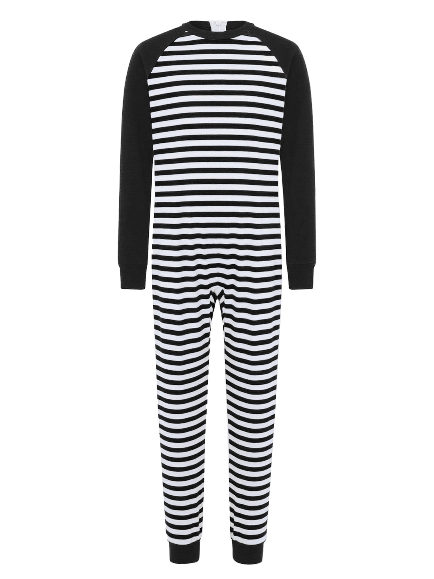 vastwit Adaptive Jumpsuit for Kids Autism Sensory Special Needs Anti-Strip Romper Striped One Piece Pajamas Black 16