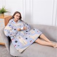 thumbnail image 5 of Oversized Wearable Blanket Hoodie,Golden Retriever Dog with Cherry and Rainbow Sherpa Blanket Hoodie with Super Pockets,Super Warm Fuzzy Pullover for Women & Men, 5 of 6