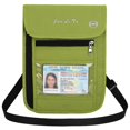 thumbnail image 1 of Green Travel Neck Pouch Wallet Rfid Blocking Passport Holder Document, 1 of 5