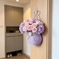 thumbnail image 5 of Fareti Rattan Hanging Planter Basket 9.84X5.55In Woven Decorative Wall Mounted Flower Pot for Garden Patio Balcony Storage Organizer, 5 of 6