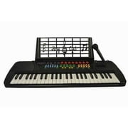 Directly Cheap Keyboard 49-Key Student Electronic Digital Piano with Microphone, Notes Holder and AC Adapter, Black