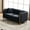 Black + 61" + 2 Seat, variant on ChenyueFurn 81" Chesterfield Velvet Tufted Sofa with Gold Stainless Steel Legs,Grey
