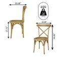 thumbnail image 3 of Annecy Classic Traditional X-Back Wood Outdoor Dining Chair, Natural (Set of 2), 3 of 9