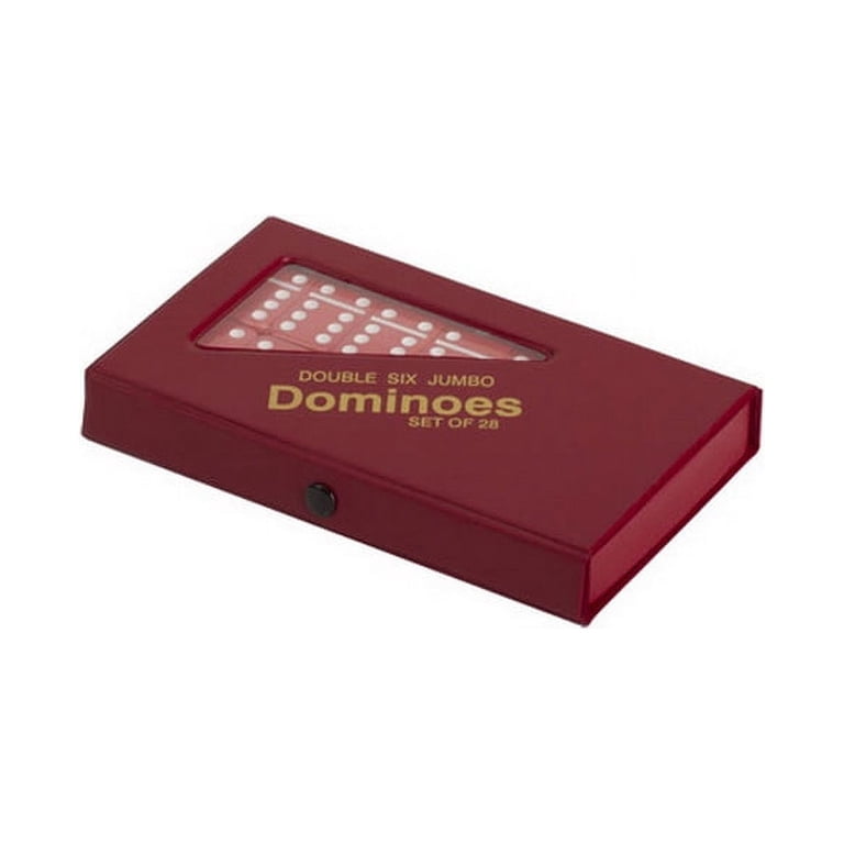 CHH Double 6 Jumbo Dominoes, 28 Pieces, Vinyl Case, Tile Games