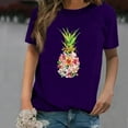 thumbnail image 3 of DPTALR Chemises Décontractées pour Femmes à Manches Courtes Imprimées Tee-Shirt Ample Tunique Blouse, 3 of 4