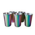 thumbnail image 1 of Tazas De tazas de acero inoxidable de 500ml de capacidad para niños y adultos, tazas de Metal inastillables para viajar, acampar al aire libre, fiesta, reunión familiar Romacci  Tazas, 1 of 7