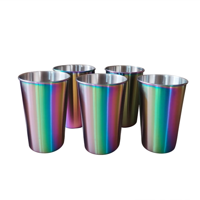Tazas De tazas de acero inoxidable de 500ml de capacidad para niños y adultos, tazas de Metal inastillables para viajar, acampar al aire libre, fiesta, reunión familiar Romacci Tazas