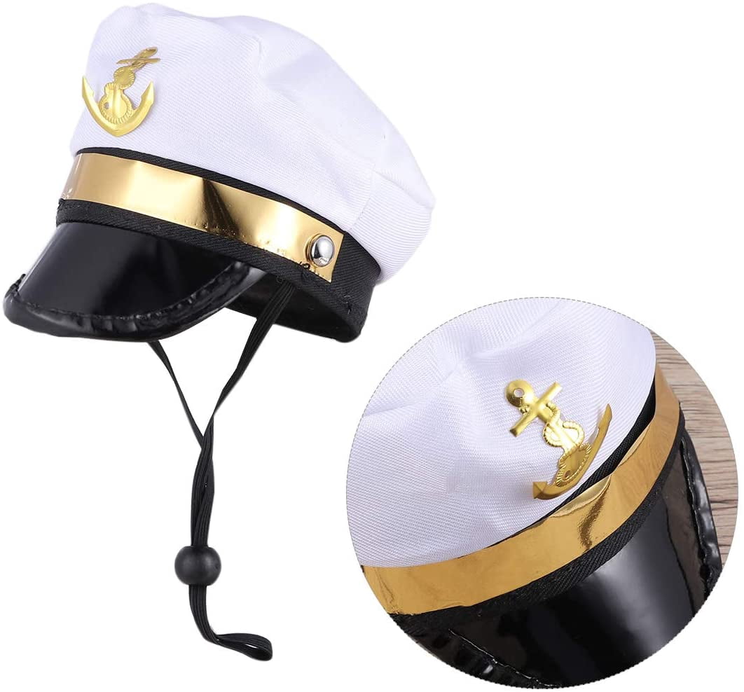 Pet Sailor Hat Navy Dog Cat Costume 