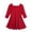 Red, variant on Wilark Toddler Girls Dress Size 4 T, Casual Long Sleeve Square Neck Knitting Cotton Fall A Line Dress Red