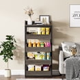 thumbnail image 5 of Tribesigns Wood Fruit and Vegetable Storage Rack, 5-Tier Pull-Out Snack Stand Fruit Basket Stand, Utility Shelf Organizer for Kitchen, Living Room, Bedroom, Grey, 5 of 10