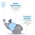 thumbnail image 3 of Globos de elefante de resina, decoración para tartas de cumpleaños y bodas (azul), 3 of 3