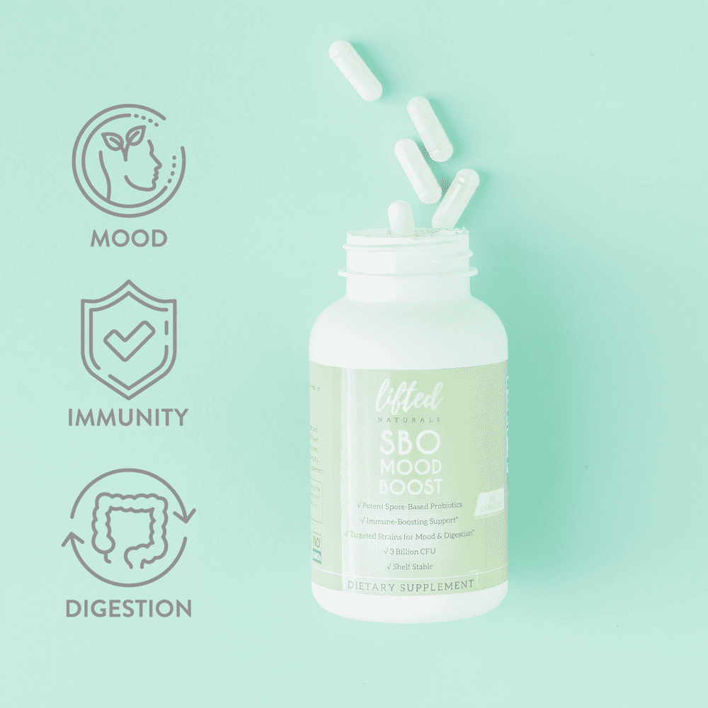Lifted Naturals, SBO Mood Boost, Spore Based Probiotics, 60 Day Supply