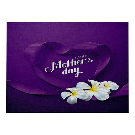 

Desk Mat Home Kitchen Mother S Day Cotton and Linen Placemat Love Series Non-Slip Insulation Pad