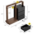 thumbnail image 4 of Laintene Dresser for Bedroom with Hanging Closet, 3 Drawers Dresser with LED Lights & Charging Station, 3-in-1 Wooden Storage Chest of Drawers for Bedroom, Black & Brown, 4 of 10