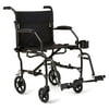 Medline Ultra Lightweight Transport Wheelchair for Adults, Foldable, 19-Inch Seat Width, Black