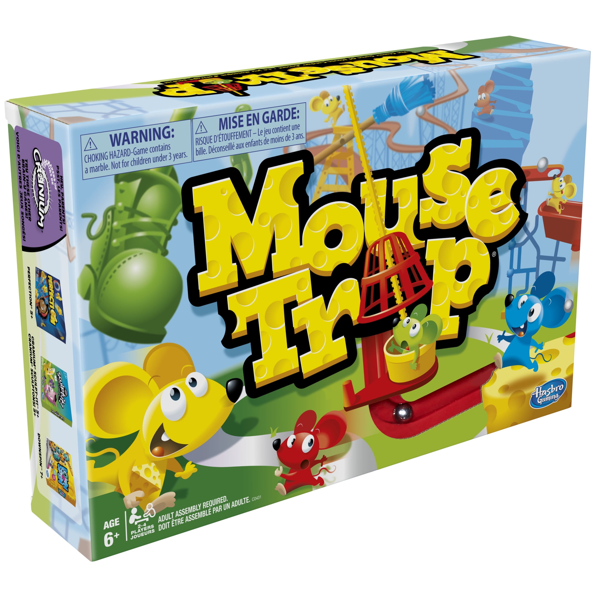 Mouse Trap Kids Board Game, Kids Game for 2-4 Players, Ages 6 and up