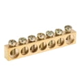 thumbnail image 4 of Ground Bars, 10pcs 7-Hole High Strength Electrical Distribution Wire M5 Screw Terminal Brass Ground Neutral Bar For PE30 Distribution Box Distribution Cabinet Lighting Box, 4 of 8
